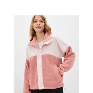 Under Armour Women's Mission Boucle FullZip Jacket Pink Swacket Water Resist 2X